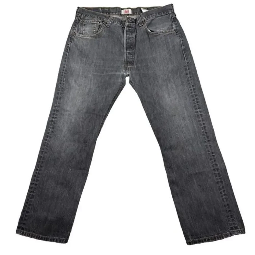 Vintage Levis 501 Jeans Mens 38x30 Black Button Fly Fade Denim Cowboy‎ Y2K XX